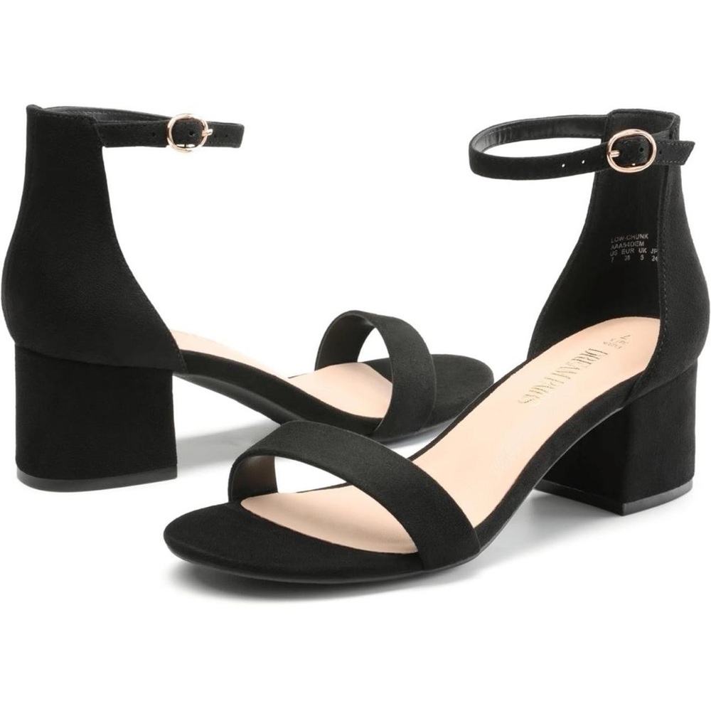 DREAM PAIRS Womens Low-Chunk Low Heel Pump Sandal Size 6